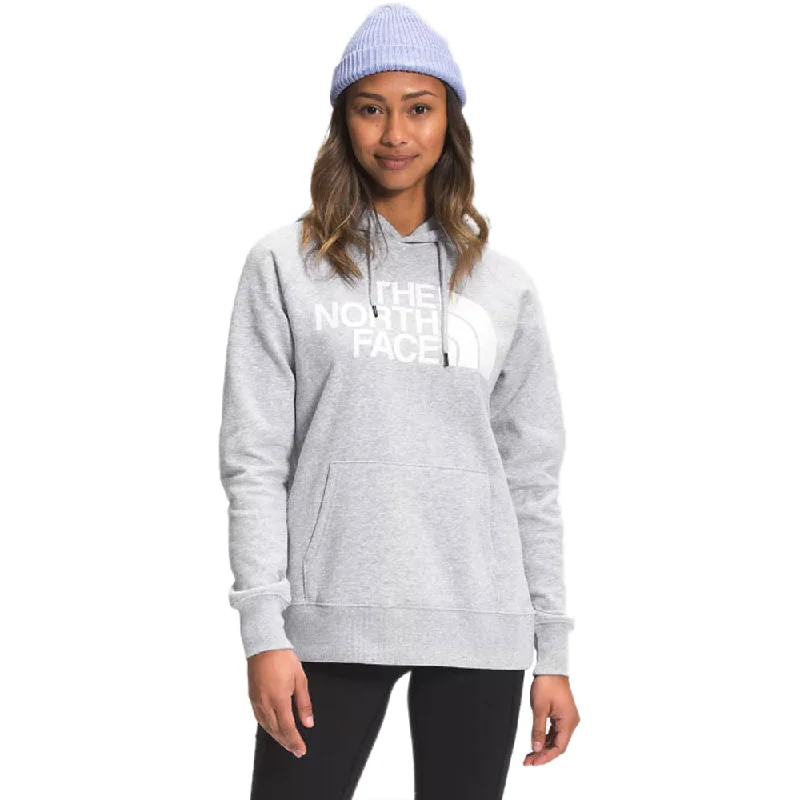 The North Face Women's Light Grey Heather/White Half Dome Pullover Hoodie