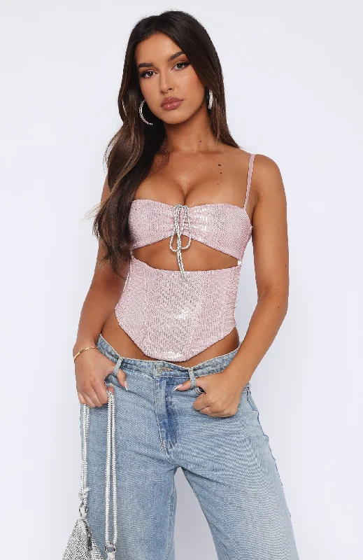 Can't Slow Down Bustier Pink