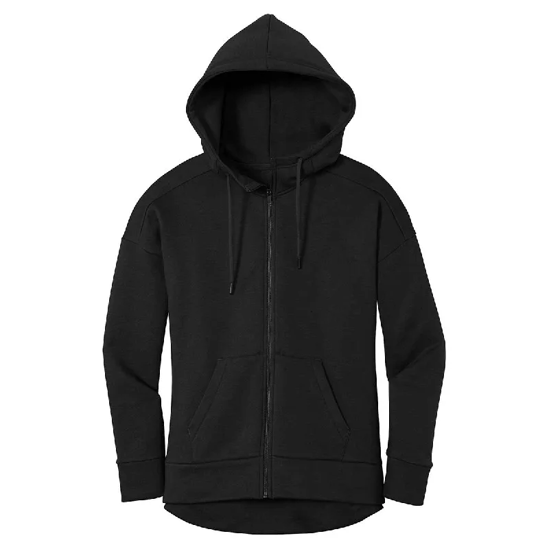 District Women's Jet Black Perfect Weight Fleece Full-Zip Hoodie