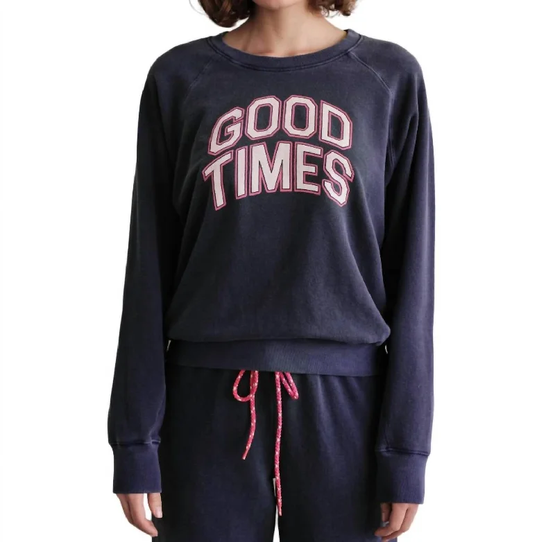 Good Times Sweatshirt In Pigment Navy