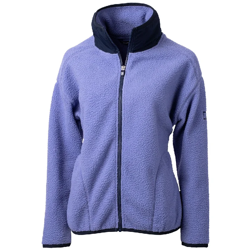 Cutter & Buck Women's Hyacinth/Navy Blue Cascade Eco Sherpa Fleece Jacket