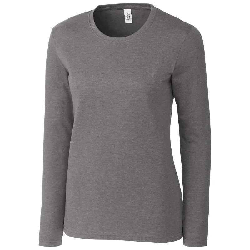 Clique Women's Grey Heather Long Sleeve Phoenix Tee