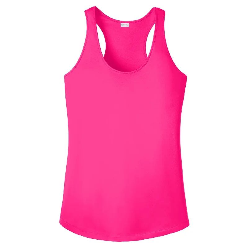 Sport-Tek Women's Neon Pink PosiCharge Competitor Racerback Tank