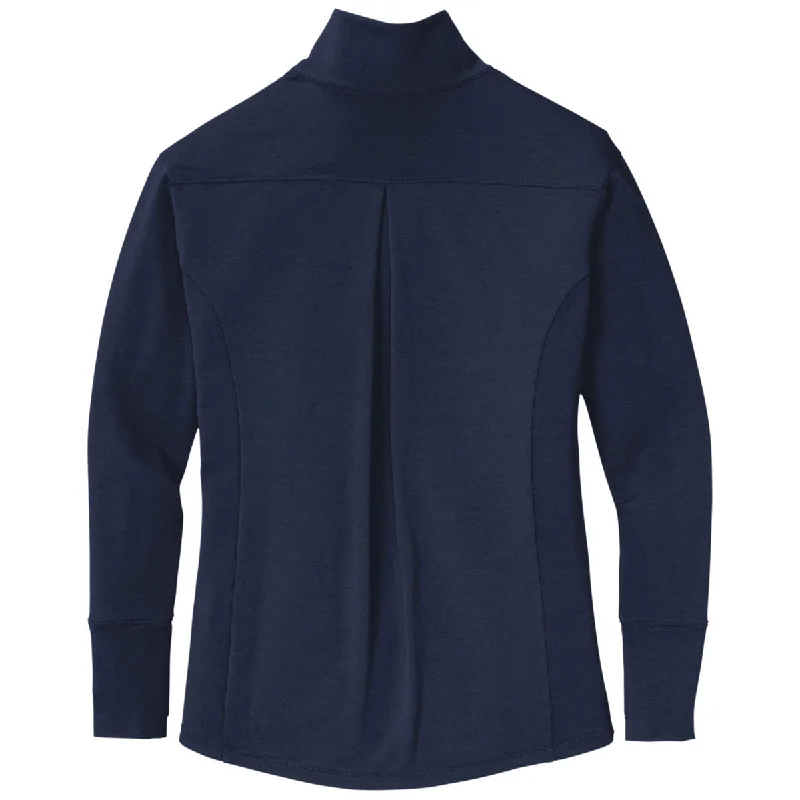 Sport-Tek Women's True Navy Sport-Wick Flex Fleece Full-Zip