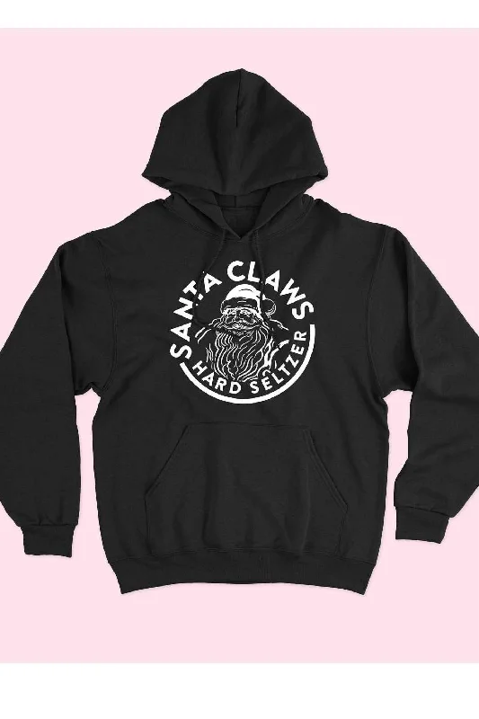 Santa Claws Hoodie In Black And White