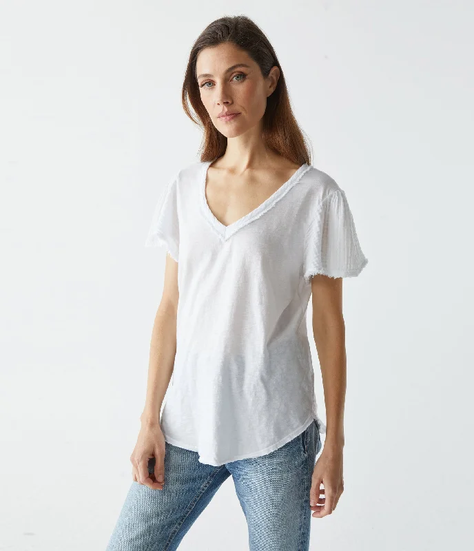 Tate Mixed Fabric Tee