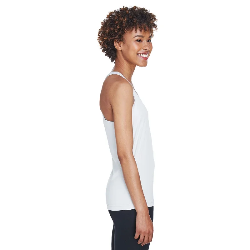 Team 365 Women's White Zone Performance Racerback Tank