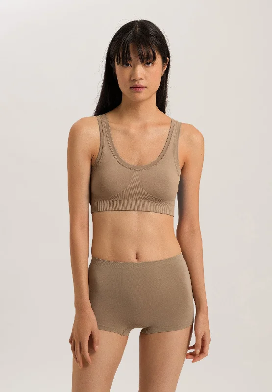 Touch Feeling Crop Top Padded | Deep Taupe 71806-2828