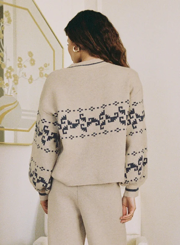 Alpine Sweater Cream / Blue