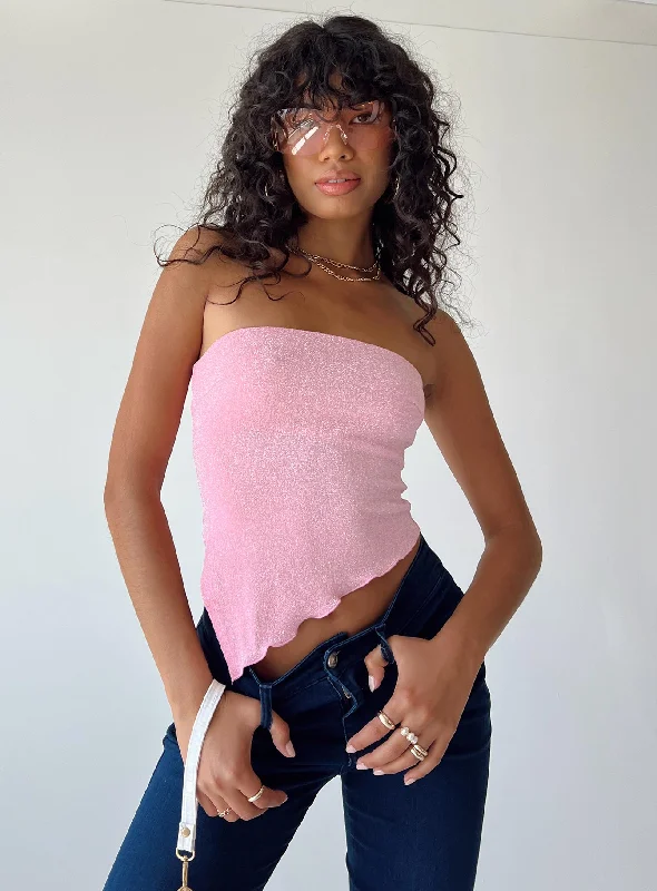 Carrow Strapless Top Pink