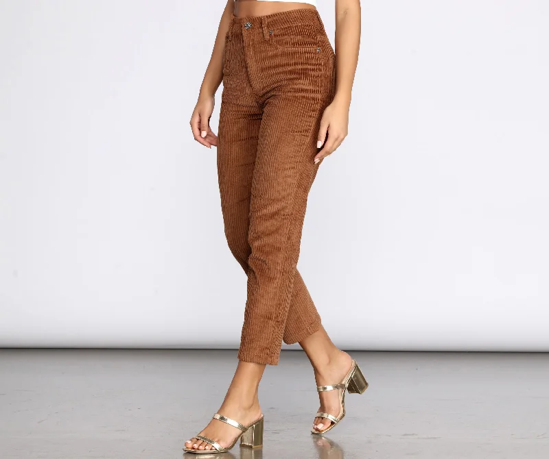 Casually Corduroy Tapered Pants