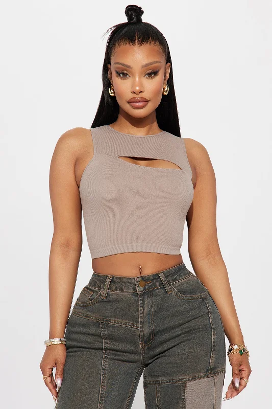 Chacen Cut Out Top - Grey