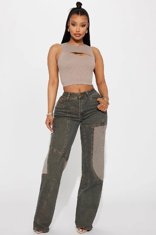 Chacen Cut Out Top - Grey