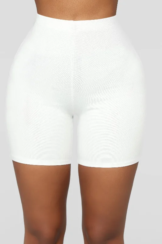 Classic Mini Biker Shorts - White