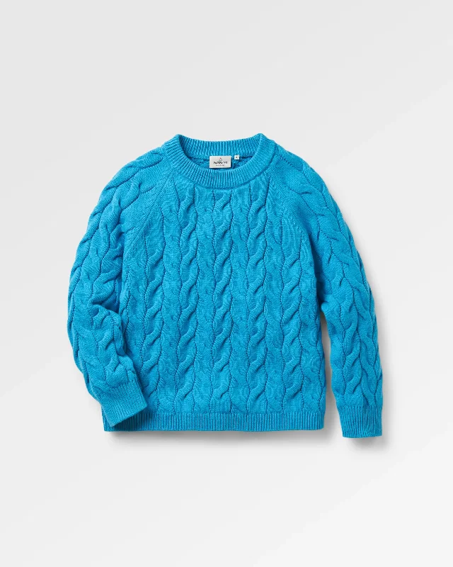 Comfort Organic Knitted Sweater - Atlantic Blue