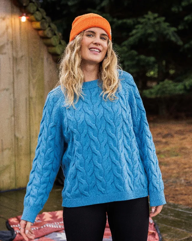 Comfort Organic Knitted Sweater - Atlantic Blue