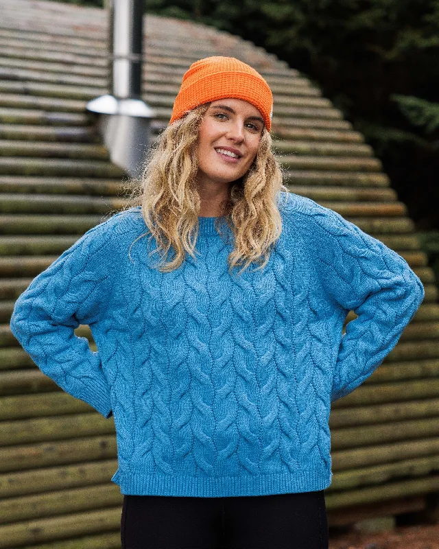 Comfort Organic Knitted Sweater - Atlantic Blue