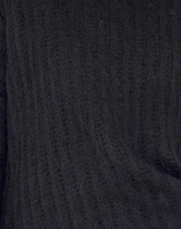 Daren Knitted Oversized Jumper in Black