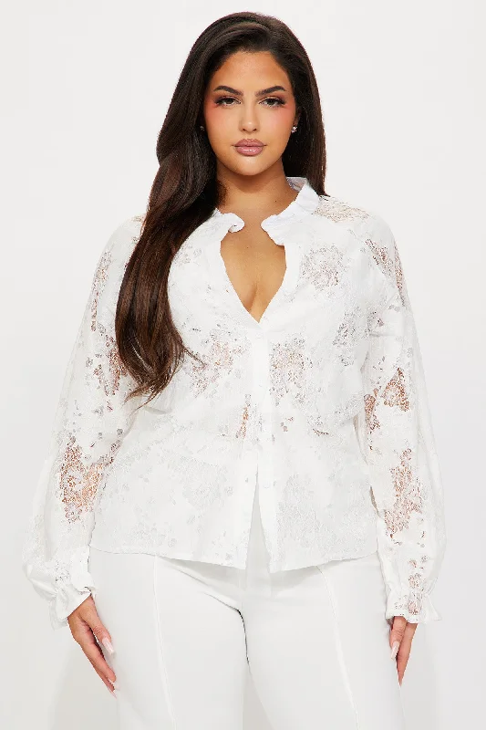 Dark Fantasy Lace Shirt - White