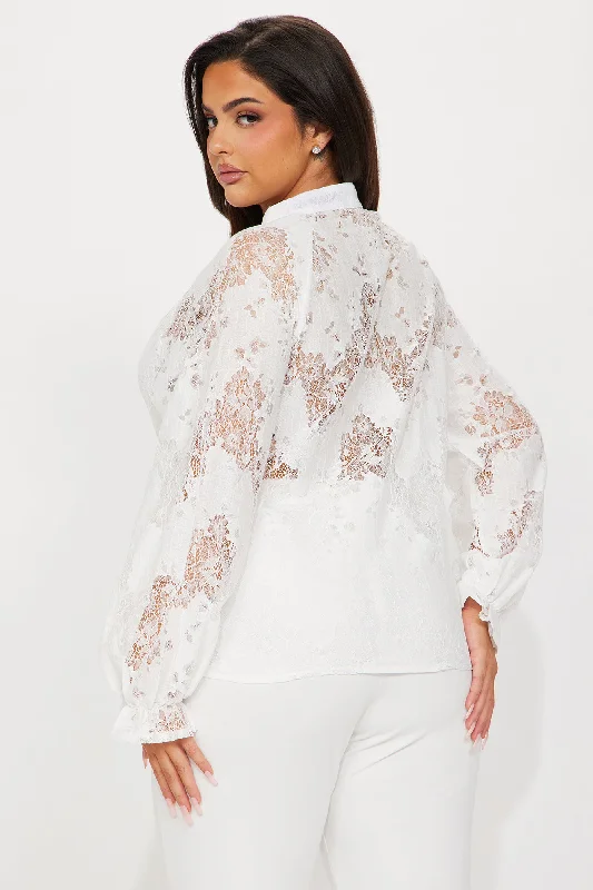 Dark Fantasy Lace Shirt - White