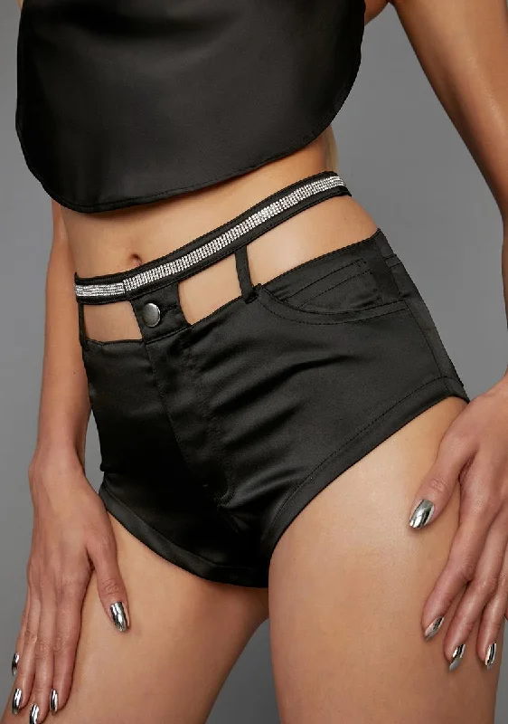 Diamond Dancing Cutout Shorts