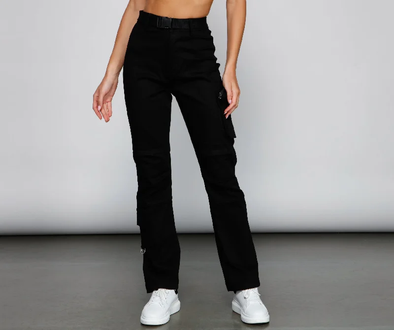 Edgy-Chic Cargo Utility Pants