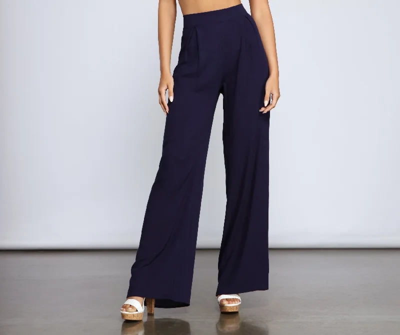 Fab Tie Waist Wide Leg Pants