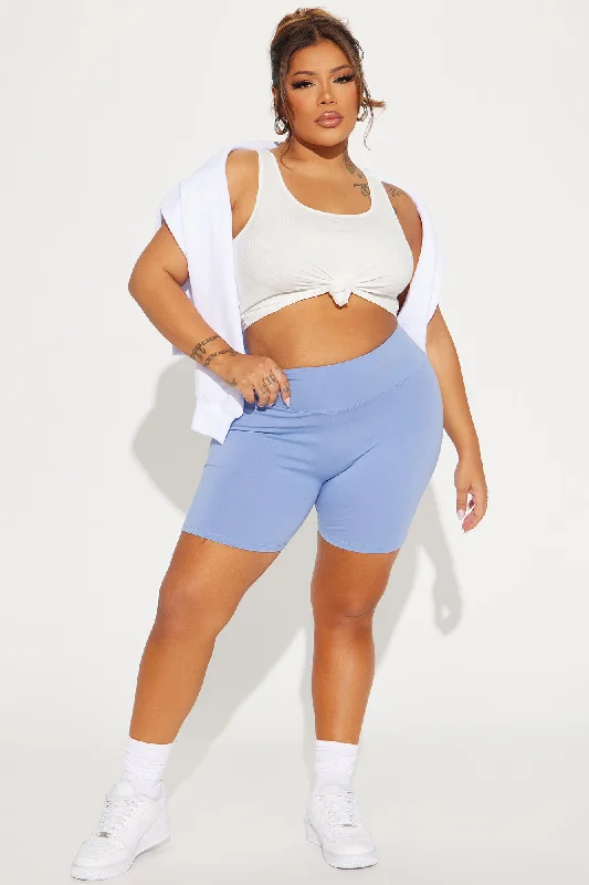 Hailey Biker Shorts - Blue