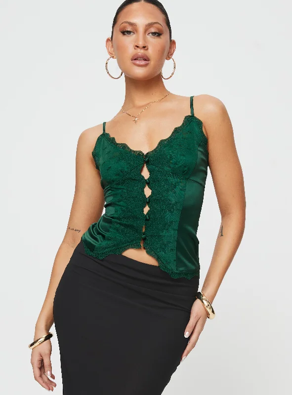 Juliana Top Forest Green