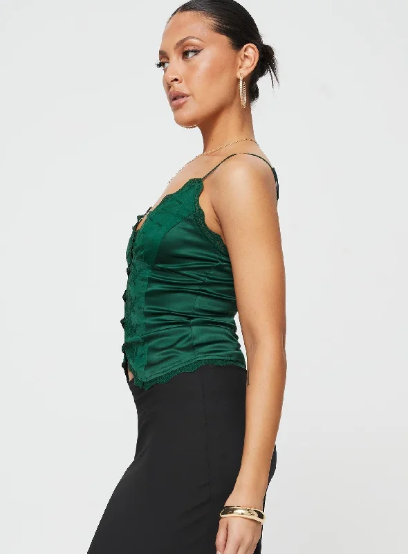 Juliana Top Forest Green