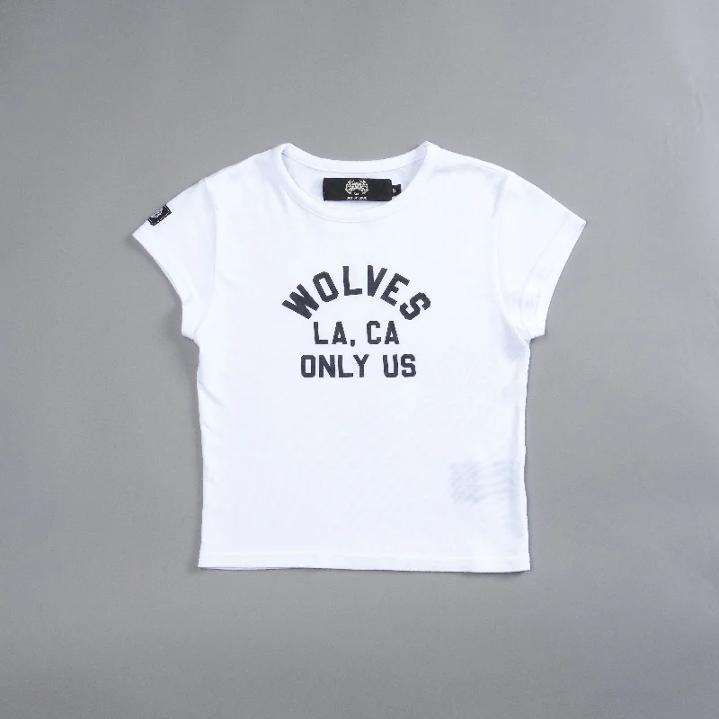 LA Wolves League Baby Tee in White