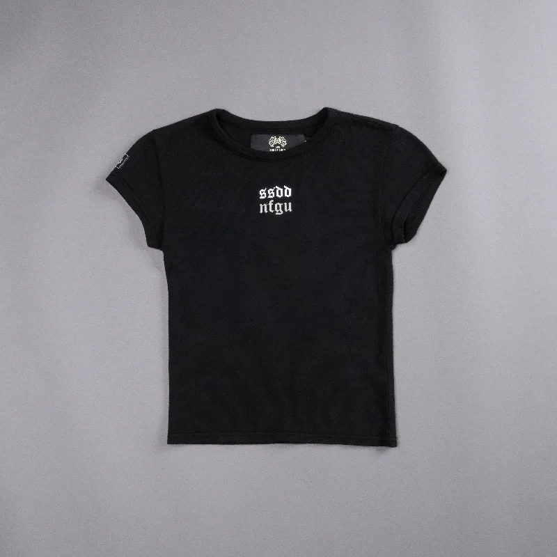 Look Up Baby Tee in Black