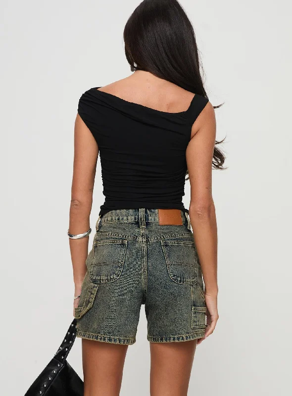 Lou Carpenter Denim Shorts Antique Wash