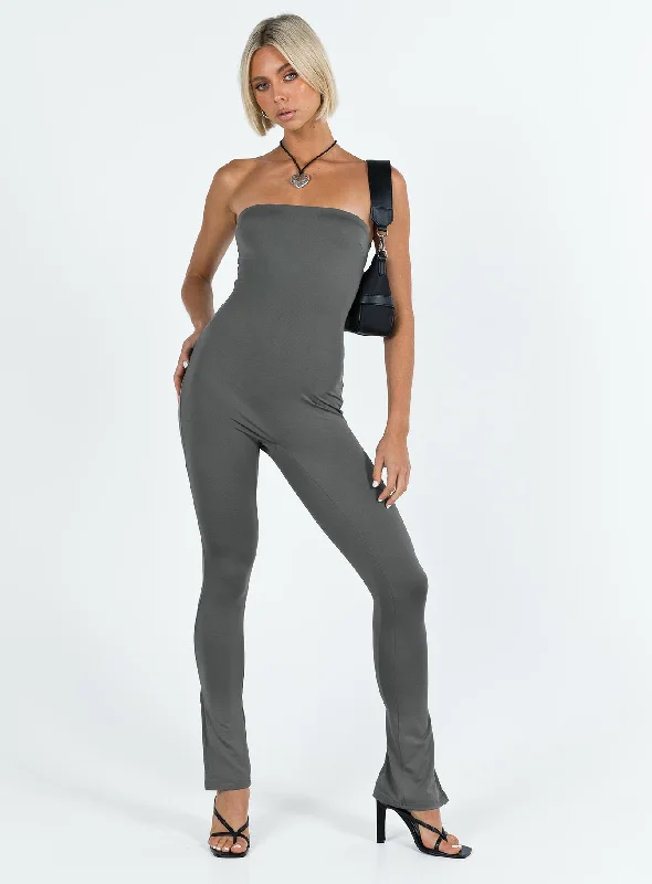 Lowry Strapless Jumpsuit Slate