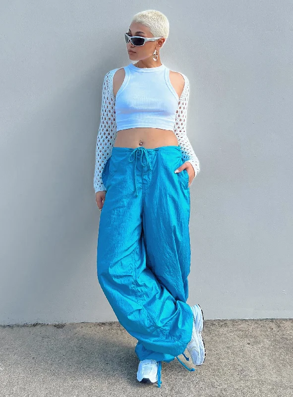 Motel Chute Trousers Blue