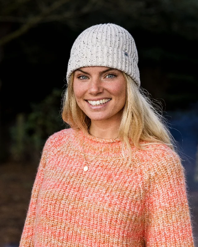 Mountainside Mock Neck Recycled Knitted Sweater - Apricot