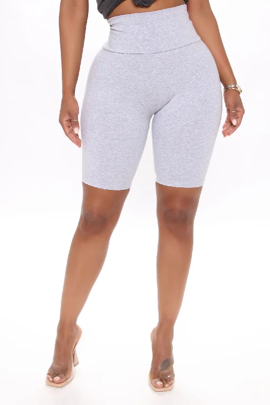 My Favorite Biker Short - Heather Grey