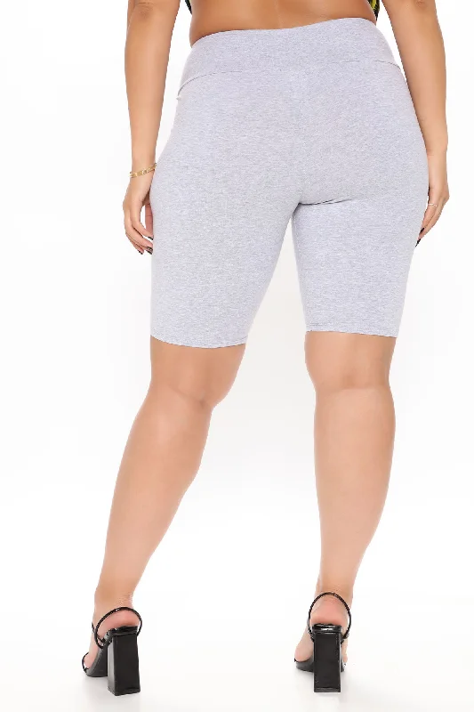 My Favorite Biker Short - Heather Grey