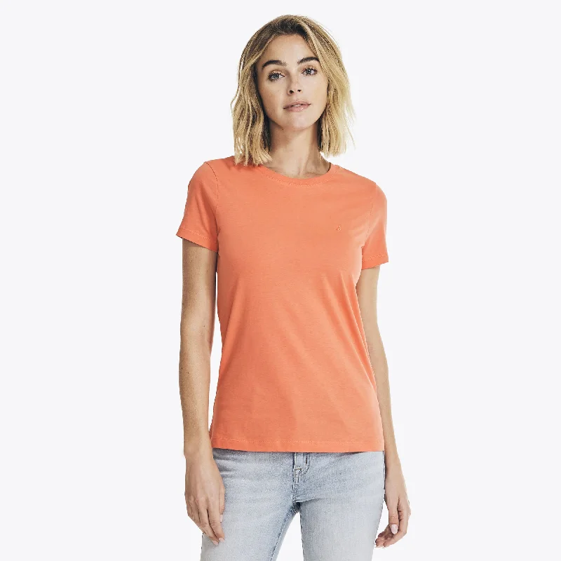 Nautica Womens Solid Crewneck T-Shirt