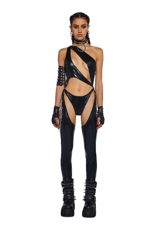 Onyx Prism Moonwalk Cut-Out Catsuit