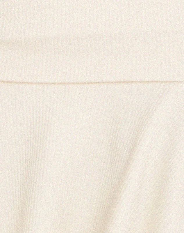 Orla Micro Mini Rib Skirt in Ivory