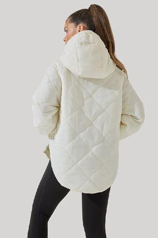 Pillow Packable Puffer Jacket - Coconut Cream