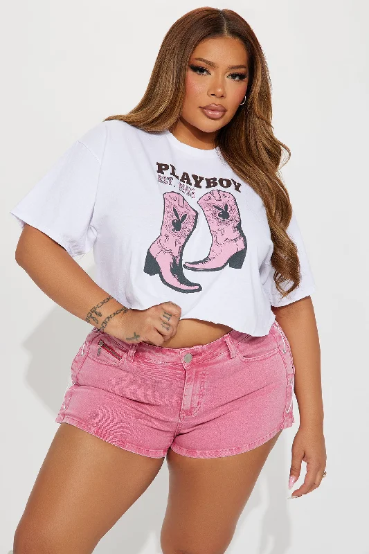 Playboy Gone Rodeo Tee - White