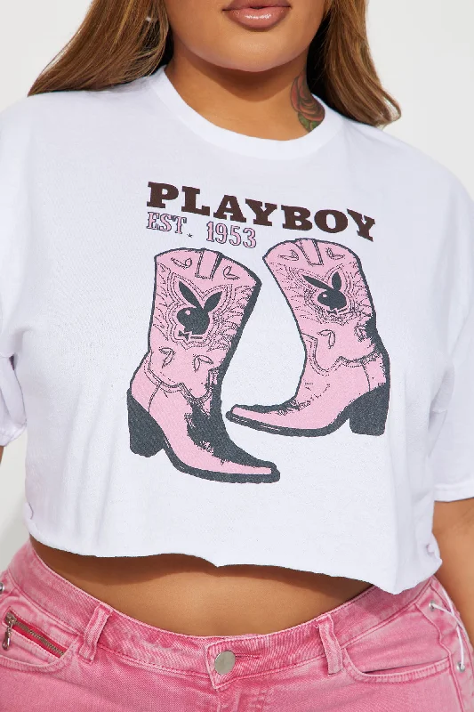 Playboy Gone Rodeo Tee - White