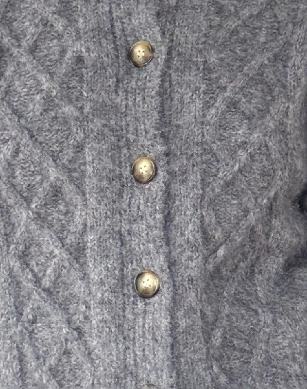 Rigel Cardigan in Cable Knit Grey