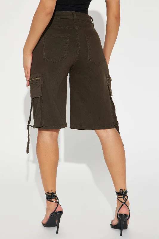 Running Late Cargo Short - Olive