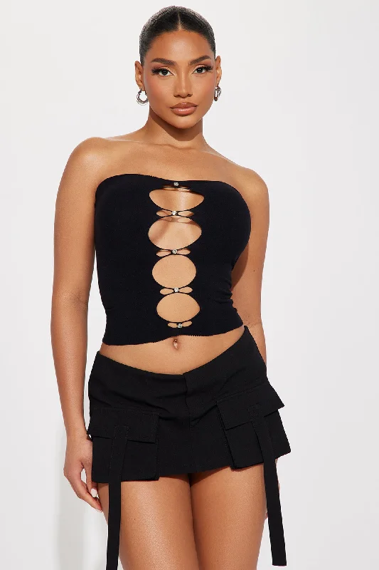 Savanna Seamless Tube Top - Black