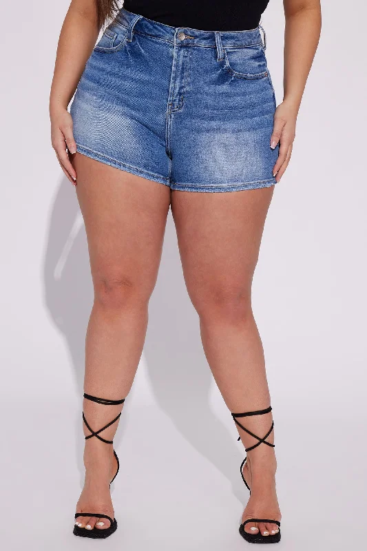 Sunny Days High Stretch Denim Shorts - Dark Wash