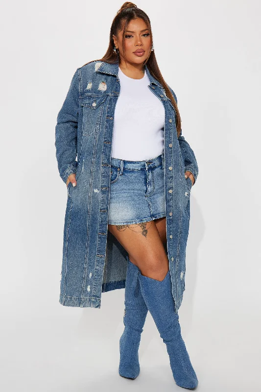 Taking The Edge Off Denim Jacket - Medium Wash