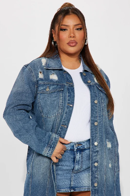 Taking The Edge Off Denim Jacket - Medium Wash